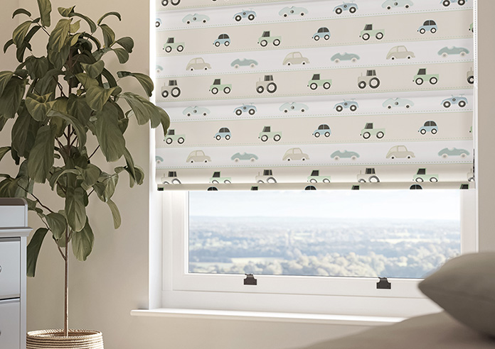 Brum Brum, Stone - Twist&Fit Roman Blind - Image 5